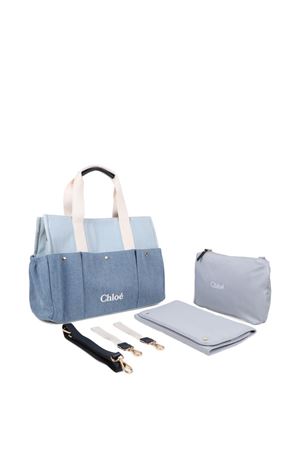 Borsa fasciatoio in cotone con logo CHLOÉ KIDS | C20943Z10